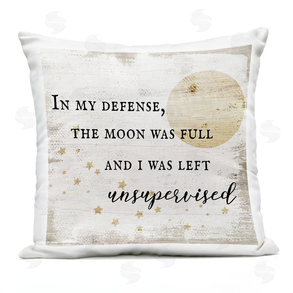 Stupell Industries Stupell Studio | The Moon Was Full Rustic Literature Quote Printed Throw Pillow