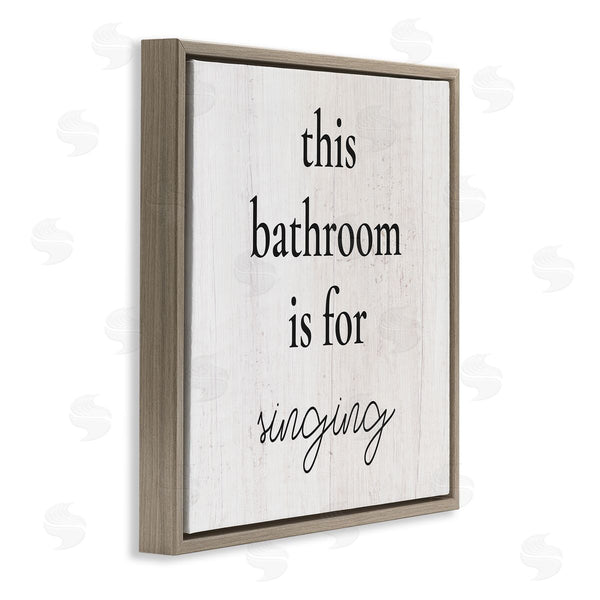 Stupell Industries Stupell Studio | This Bathroom Is For Singing Phrase Wall Art
