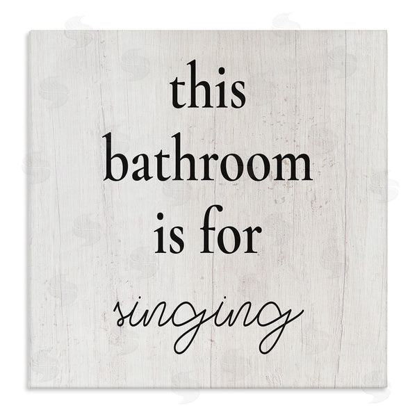 stupell industries Stupell Studio | This Bathroom Is For Singing Phrase Wall Art