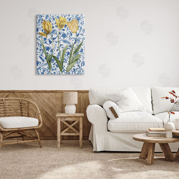 Stupell Industries Stupell Studio | Three Tulips On Toile Wall Art