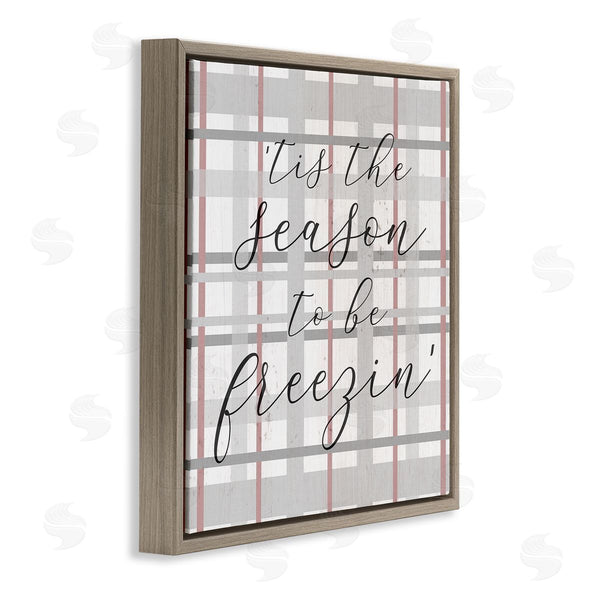 Stupell Industries Stupell Studio | 'Tis The Season To Be Freezin' Winter Plaid Wall Art