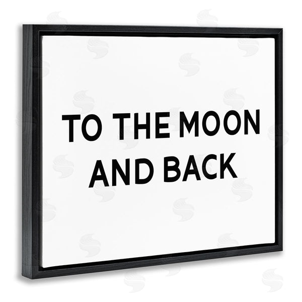 Stupell Industries Stupell Studio | To The Moon And Back Phrase Minimal Typography Wall Art