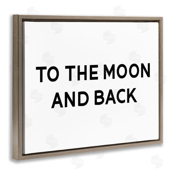 Stupell Industries Stupell Studio | To The Moon And Back Phrase Minimal Typography Wall Art