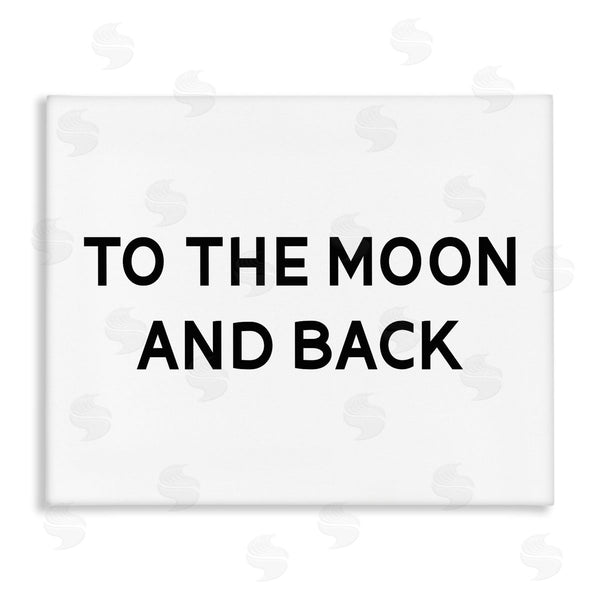 stupell industries Stupell Studio | To The Moon and Back Phrase Minimal Typography Wall Art