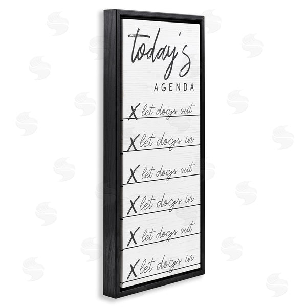 Stupell Industries Stupell Studio | Today's Agenda Funny Dog Checklist Wall Art
