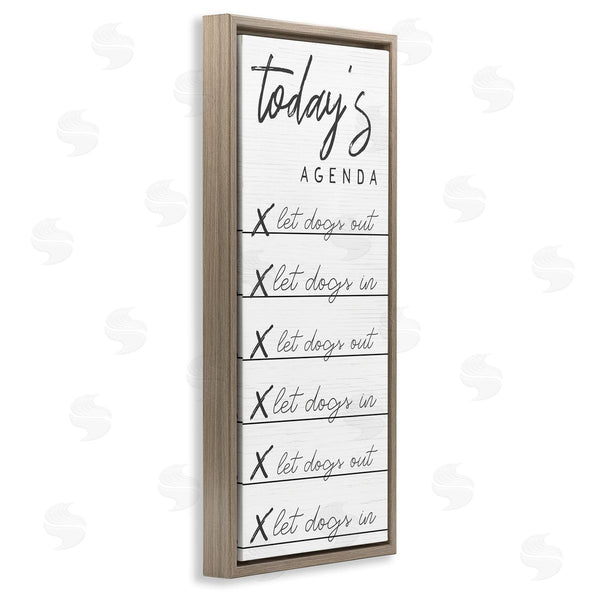 Stupell Industries Stupell Studio | Today's Agenda Funny Dog Checklist Wall Art