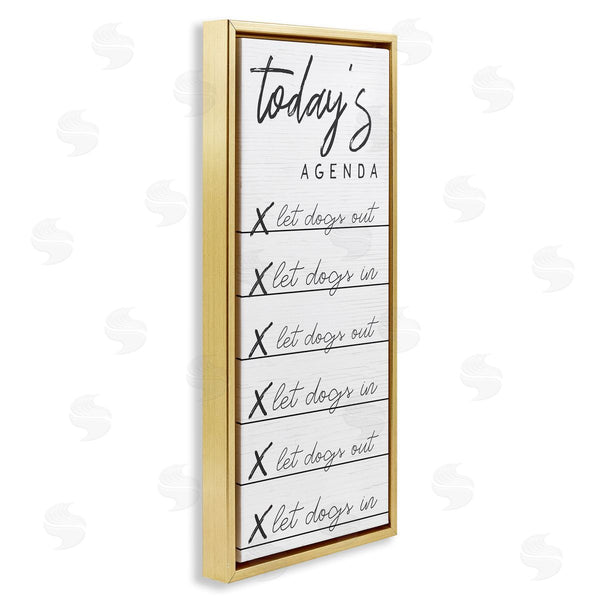 Stupell Industries Stupell Studio | Today's Agenda Funny Dog Checklist Wall Art