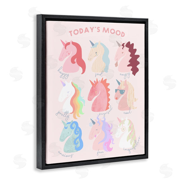 Stupell Industries Stupell Studio | Todays Mood Chic Trendy Unicorns Feelings In Style Wall Art