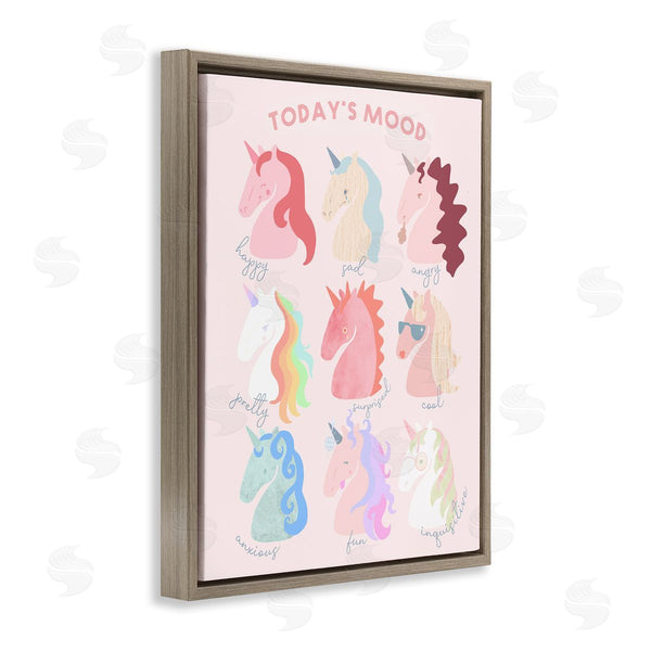 Stupell Industries Stupell Studio | Todays Mood Chic Trendy Unicorns Feelings In Style Wall Art