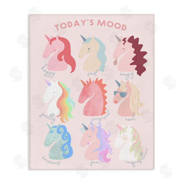 stupell industries Stupell Studio | Todays Mood Chic Trendy Unicorns Feelings in Style Wall Art