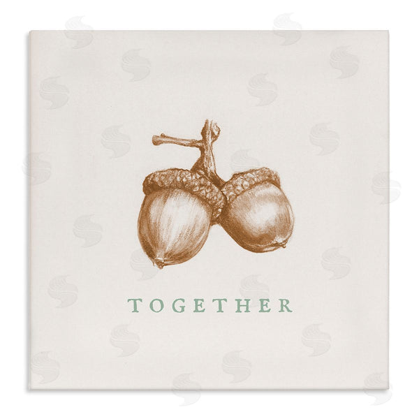 stupell industries Stupell Studio | Together Funny Phrase Vintage Acorn Pair Tree Nut Wall Art