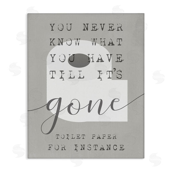 stupell industries Stupell Studio | Toilet Paper Till It's Gone Phrase Bathroom TP Design