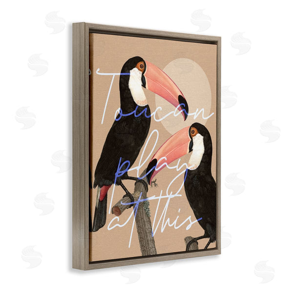 Stupell Industries Stupell Studio | Toucan Play At This Funny Phrase Tropical Birds Wall Art