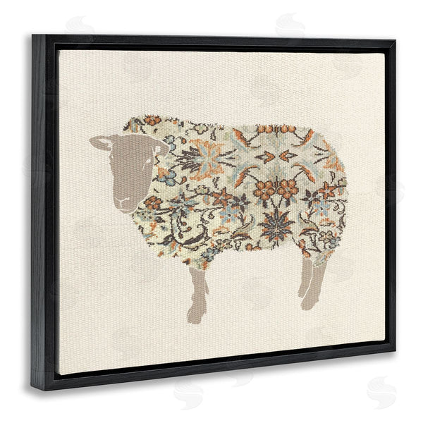 Stupell Industries Stupell Studio | Traditional Floral Pattern Sheep Wall Art