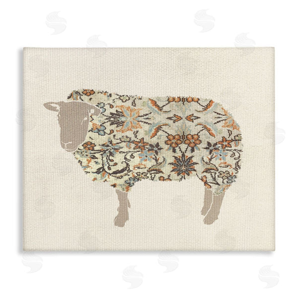 stupell industries Stupell Studio | Traditional Floral Pattern Sheep Wall Art
