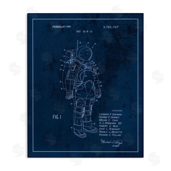 stupell industries Stupell Studio | Traditional Space Suit Patent Outer Space Inventors Blueprint Wall Art