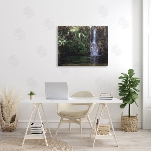 Stupell Industries Stupell Studio | Tranquil Waterfall Rainforest Environment Nature Clearing Photography Wall Art