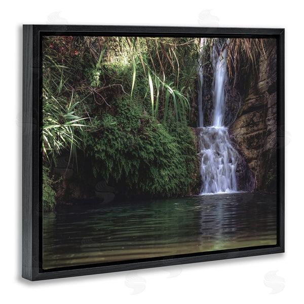 Stupell Industries Stupell Studio | Tranquil Waterfall Rainforest Environment Nature Clearing Photography Wall Art