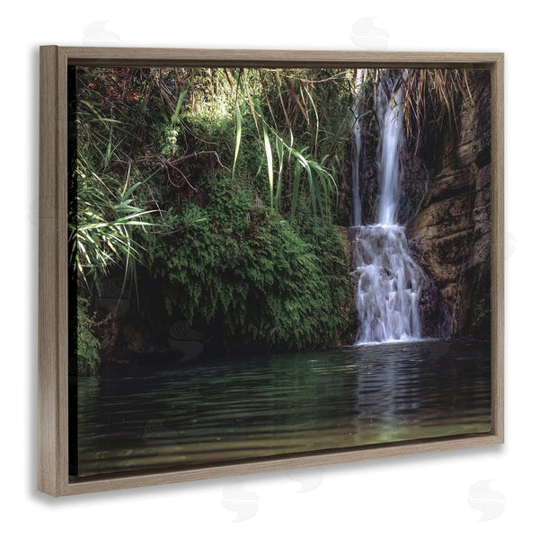 Stupell Industries Stupell Studio | Tranquil Waterfall Rainforest Environment Nature Clearing Photography Wall Art
