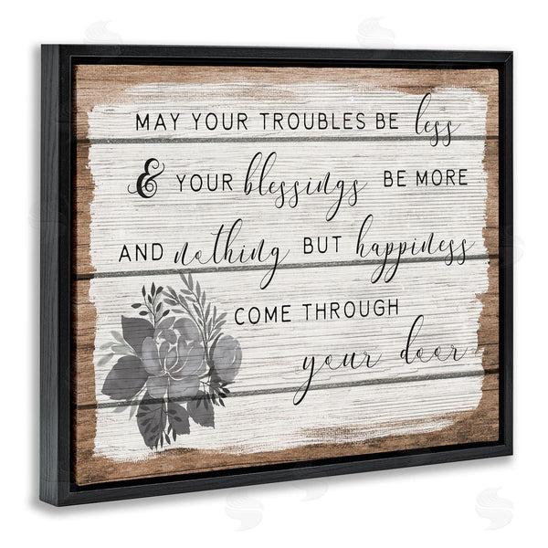 Stupell Industries Stupell Studio | Troubles Be Less Country Floral Wall Art