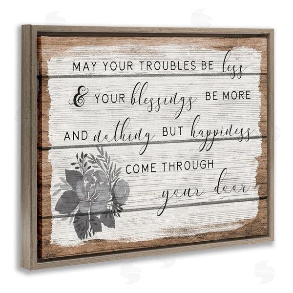 Stupell Industries Stupell Studio | Troubles Be Less Country Floral Wall Art