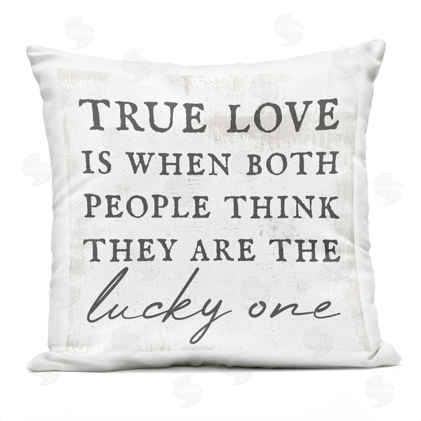 Stupell Industries Stupell Studio | True Love Is When Romance Phrase Printed Throw Pillow