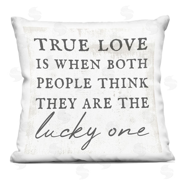 stupell industries Stupell Studio | True Love Is When Romance Phrase Printed Throw Pillow