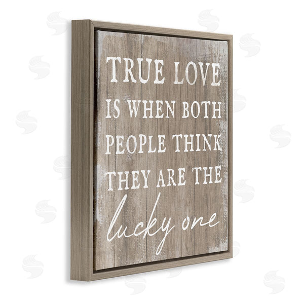 Stupell Industries Stupell Studio | True Love Lucky Ones Romantic Phrase Wall Art