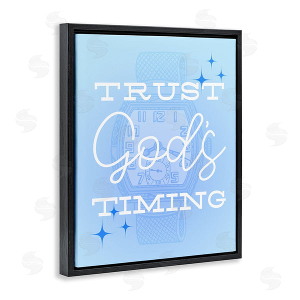 Stupell Industries Stupell Studio | Trust Gods Timing Blue