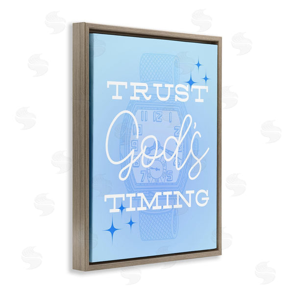 Stupell Industries Stupell Studio | Trust Gods Timing Blue