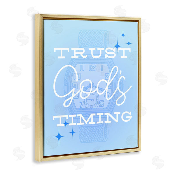 Stupell Industries Stupell Studio | Trust Gods Timing Blue