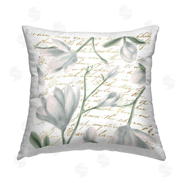Stupell Industries Stupell Studio | Tulips Over Cursive Printed Throw Pillow