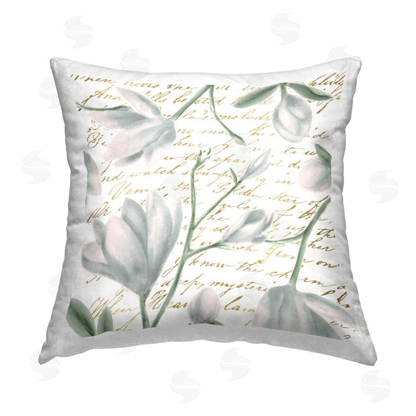 stupell industries Stupell Studio | Tulips Over Cursive Printed Throw Pillow