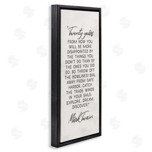 Stupell Industries Stupell Studio | Twenty Years Twain Literary Quote Wall Art