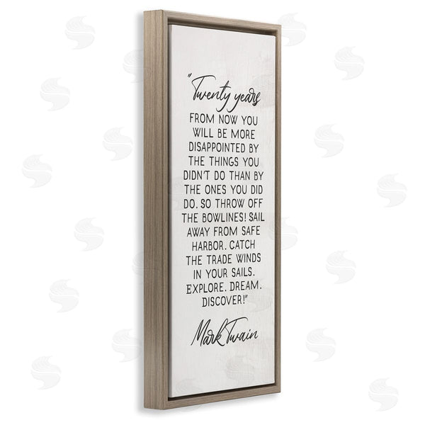 Stupell Industries Stupell Studio | Twenty Years Twain Literary Quote Wall Art