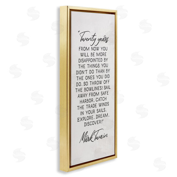 Stupell Industries Stupell Studio | Twenty Years Twain Literary Quote Wall Art