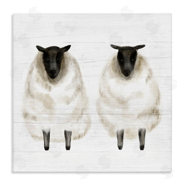 stupell industries Stupell Studio | Two Sheep Standing Rustic Grainy Farm Sign Wall Art