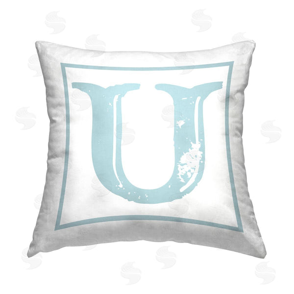 stupell industries Stupell Studio | U Alphabet Initial Printed Throw Pillow