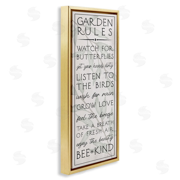 Stupell Industries Stupell Studio | Uplifting Garden Rules Wall Art