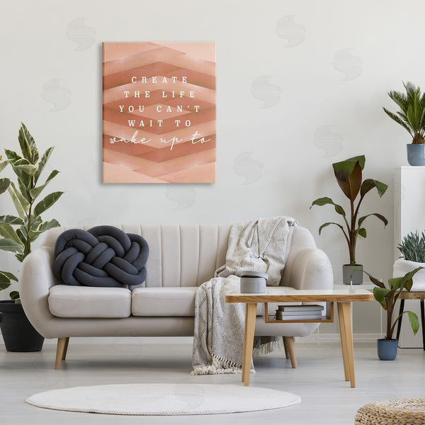 Stupell Industries Stupell Studio | Uplifting Inspirational Quote Geometric Stripes Design Wall Art