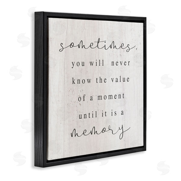 Stupell Industries Stupell Studio | Value Of A Moment Inspirational Wall Art