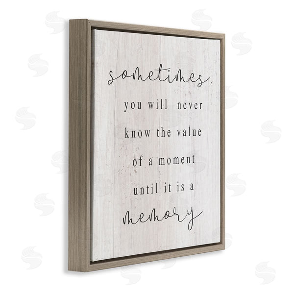 Stupell Industries Stupell Studio | Value Of A Moment Inspirational Wall Art