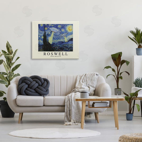 Stupell Industries Stupell Studio | Van Gogh UFO Roswell NM Wall Art