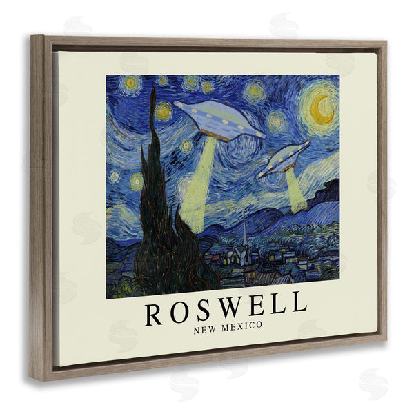 Stupell Industries Stupell Studio | Van Gogh UFO Roswell NM Wall Art