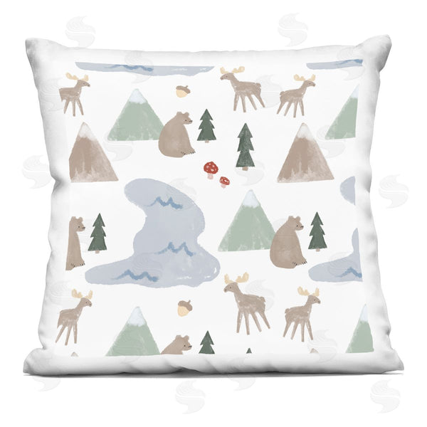 stupell industries Stupell Studio | Varied Animals Wildlife Nature Mountains Scenery Printed Throw Pillow