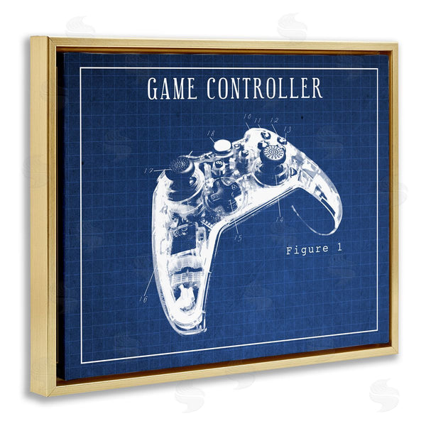 Stupell Industries Stupell Studio | Video Game Controller Blueprint Wall Art