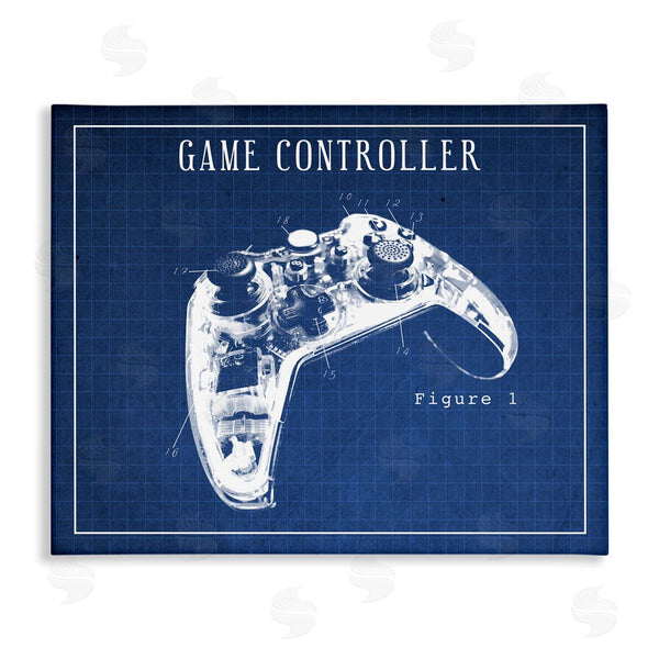 stupell industries Stupell Studio | Video Game Controller Blueprint Wall Art