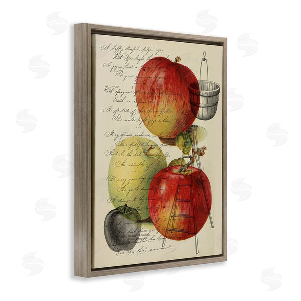 Stupell Industries Stupell Studio | Vintage Apple Picking Illustration Antique Text Passage Wall Art