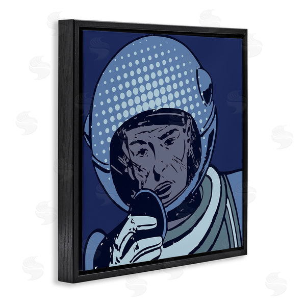 Stupell Industries Stupell Studio | Vintage Astronaut Portrait Retro Blue Pop Space Helmet Wall Art