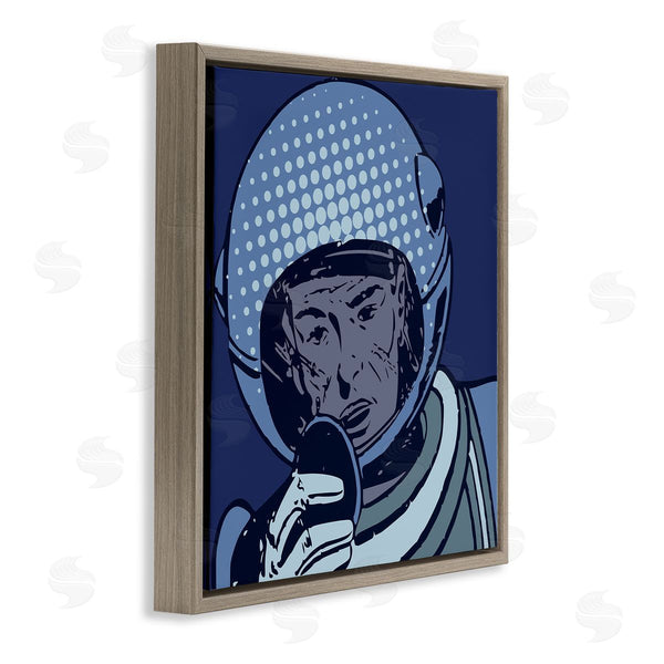 Stupell Industries Stupell Studio | Vintage Astronaut Portrait Retro Blue Pop Space Helmet Wall Art
